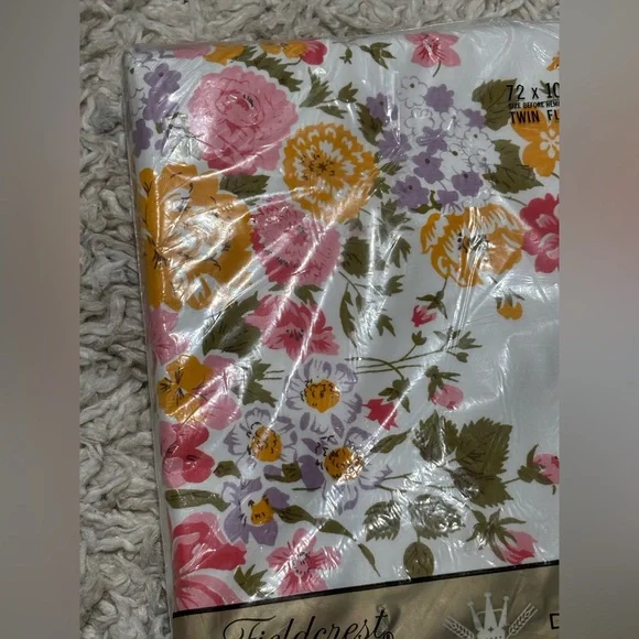 Vintage Floral Print Sheet Twin 72 X 108 - Picture 6 of 7